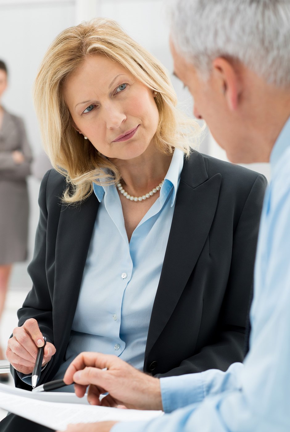 Business people working together